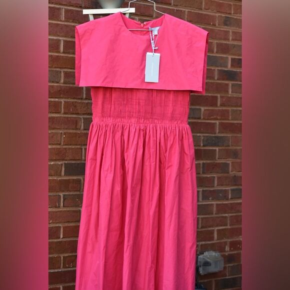 New Antonio Melani x Jennifer Sumko Rachel 4 Taffeta Capelet Barbie Pink Smock - Picture 2 of 15